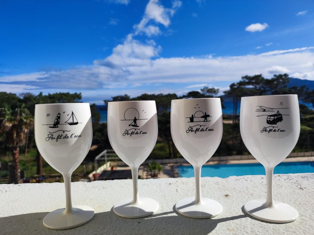 Lot de 4 verres à vin La Collection Au fil de l'eau 
