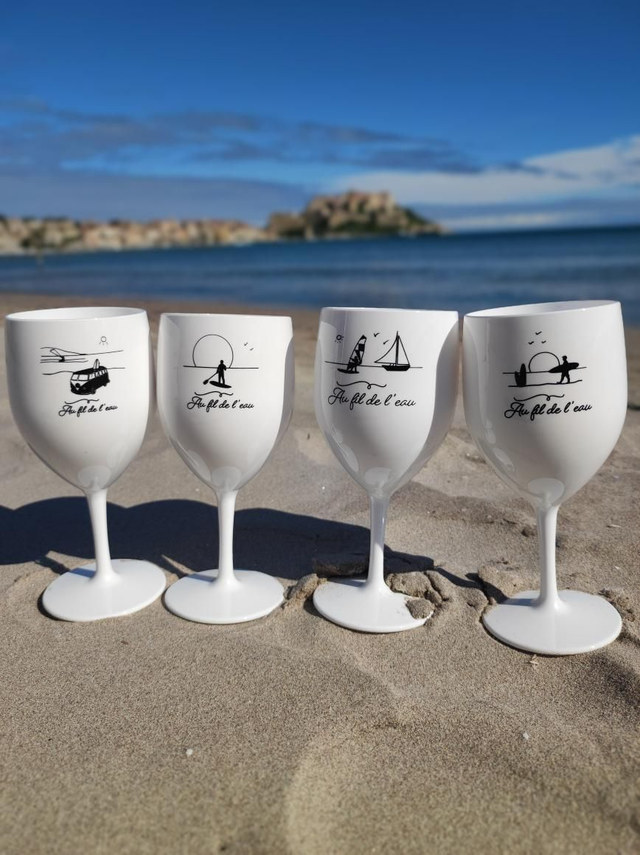 Lot de 4 verres à vin La Collection Au fil de l'eau 